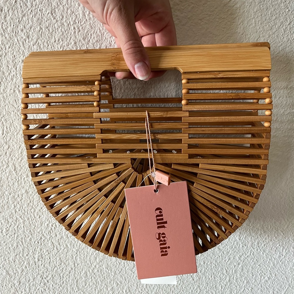 NWT Cult Gaia Mini Arc Bag - Natural